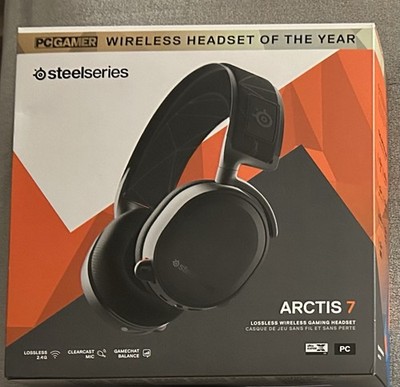 SteelSeries Arctis 7 Lossless Wireless 7.1 Surround Gaming Headset Headset Black