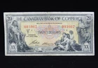 1935 $20 Dollars Banknote The Canadian Bank of Commerce Logan, r. 093967 VG
