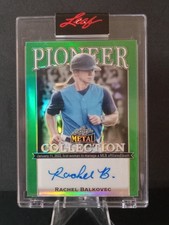 22 Leaf Metal Pioneer - Rachel Balkovec #PCA-RB1 Green 8/18 Auto
