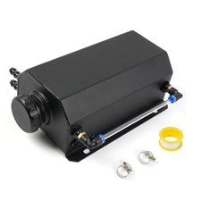 Universal 2L Coolant Overflow Tank, Aluminum Coolant Radiator 2L-Black