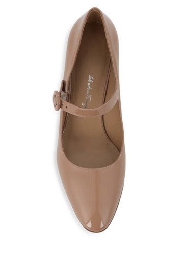SALVATORE FERRAGAMO Ortensia Refracted Silver Heel New Blush Pumps Women’s 8B - Picture 4 of 14