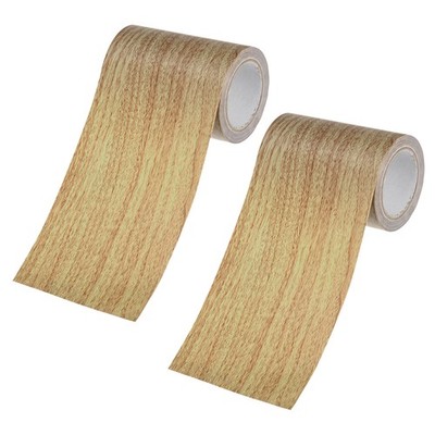 2-Roll 3.15''x15ft Self-Adhesive Wood Floor Tape for Furniture [Brown Pine]