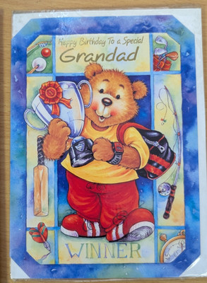 Happy Birthday to a Special Grandad Karte - GEWINNER - NEU