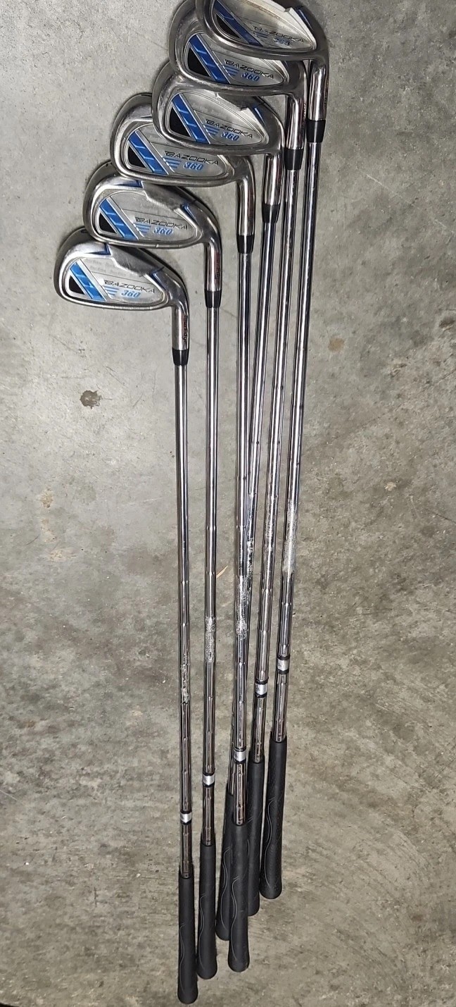 Tour Edge Bazooka 360 Iron Set 5 6 7 8 9 PW Steel Shaft RH G