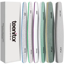 Teenitor Nail File Nail Buffer 6 pcs Nail Files and Buffers for Natural Nails