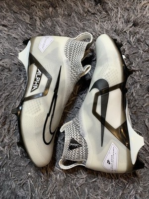 Nike Alpha Menace Elite 3  White Particle Grey  Cleats CT6648-100 Size 12