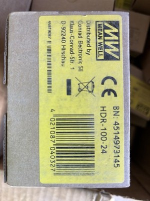Mean Well HDR-100-24N Industrial Power Supply 100W 24V 4.2A DIN Rail