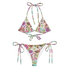 Women Retro Style String Bikini Swimsuit