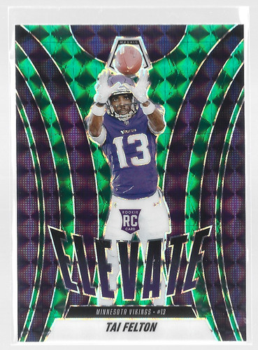 2025 Panini Mosaic Tai Felton Elevate Green Mosaic Prizm Rookie Card
