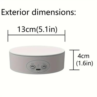 13CM (5.1In) Mini AI Electric Rotating Display Stand with Adjustable Speed