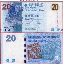 HONG KONG SCB 20 Dollars 1 7 2010 P 297a UNC free shipping from 100$