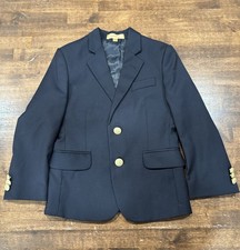 Dillards Boys Sz 5 Navy Blue Class Club Wool Blend Blazer Sports Suit Coat