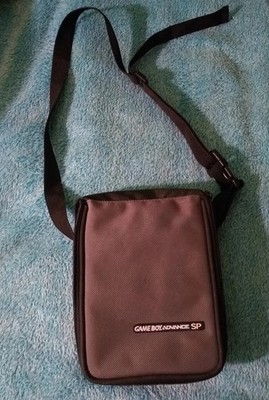 Vintage Brown Nintendo Gameboy Advance SP Carrying Travel Case Plastic Insert