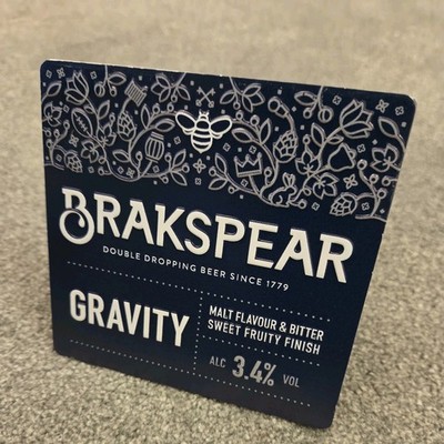 Brakspear Brewery Gravity 3,4% Real Ale Metall Bier Pumpe Clip Abzeichen