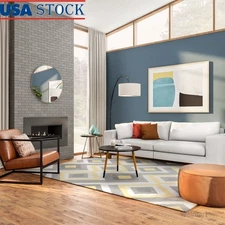 Mid Century Round Coffee Table MDF Wood Accent Table Indoor Use Multifunction