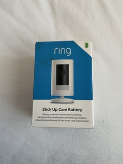 New Ring Stick Up Cam Battery HD Security Camera White