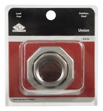 Smith-Cooper 4638102640 Stainless Steel Lead-Free Union 3/4 FPT x 3/4 Dia. in.