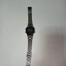 CASIO A168 Digital Watch, Silver