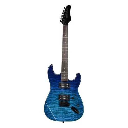 39in Electric Guitar H-H Pickups Trans Blue Suit for Heavier Rock - Picture 1 of 16