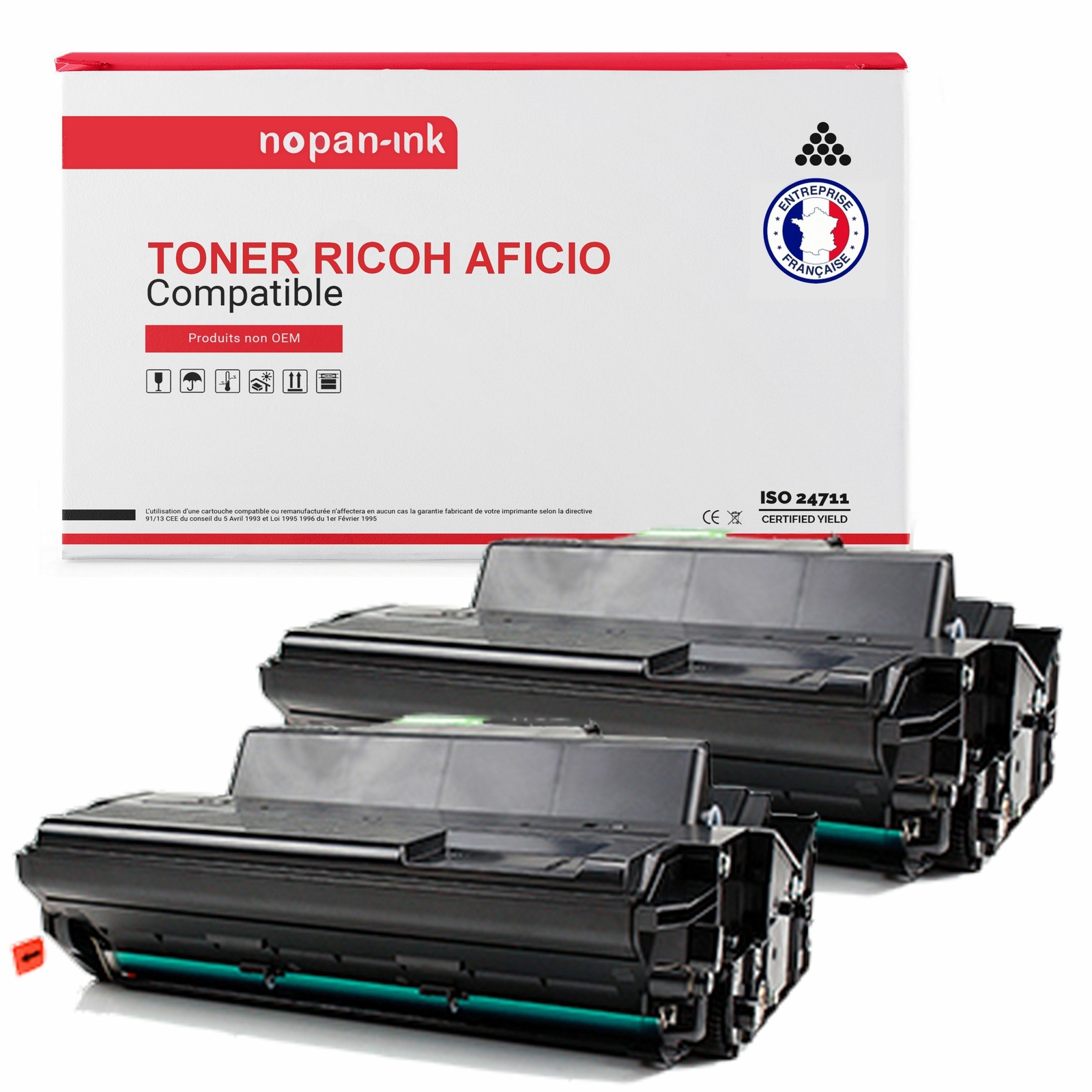 Toner RICOH 821231 noir NOPAN-INK résout les problèmes d'impressions pâles sur vos documents laser