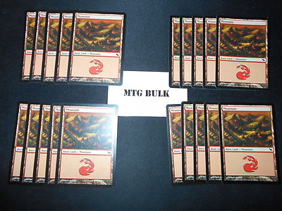 20 Basic Land #294 - SAME ART - Mountain - Shadowmoor - MP-NM - Magic MTG FTG