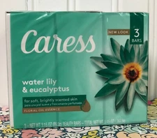 SEALED CARESS WATER LILY & EUCALYPTUS BEAUTY BAR SOAP (3 PACK) 3.15 OZ EACH