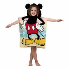 NEW Disney Mickey Mouse Beach Bath Towel Hooded Poncho Official Licensed