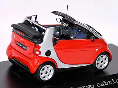 Schuco SMART Fortwo Cabriolet 2003 A451 Red Silver 1:43 Diecast