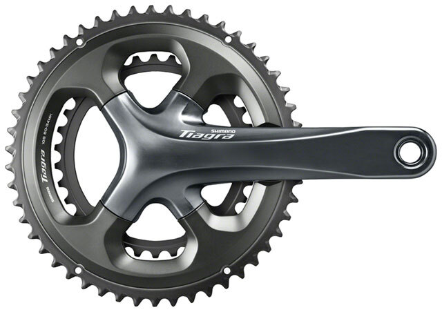 小傷欠品有 FC-4700 シマノティアグラ 165mm 50-34T 2×10 Shimano Tiagra FC-4700 Crankset - 165mm, 10-Speed, 48/34t, 110