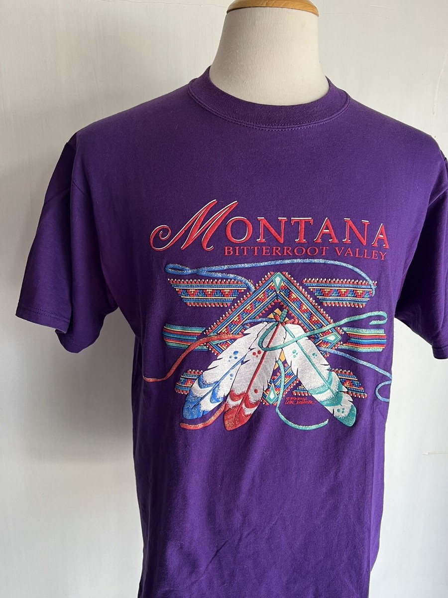 MONTANA BITTERROOT VALLEY (1995) Vintage 90s Puffy Paint