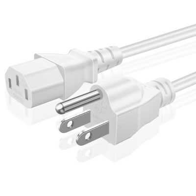 Universal Power Cord NEMA 5-15P to IEC320C13 Cable Wire Plug Jack Connector 6FT