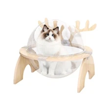 Pet supplies, cat nest climbing frame, spacecraft, cat nest, solid wood cat bed