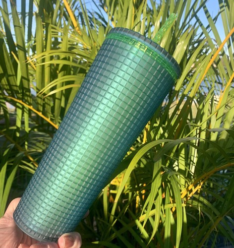 Starbucks Mt Dew Grid Cup Green Gem Cold Cup Tumbler Insulated Venti 24oz NWT - Picture 8 of 12