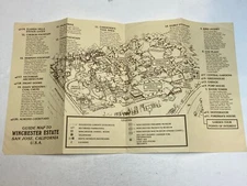 Winchester Mystery House Guide Map 1970s Old Historical Museum Souvenir San Jose