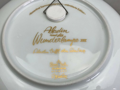 2x design wall plate Rosenthal Björn Wiinblad "Aladdin and the magic lamp" I + III - Picture 4 of 7