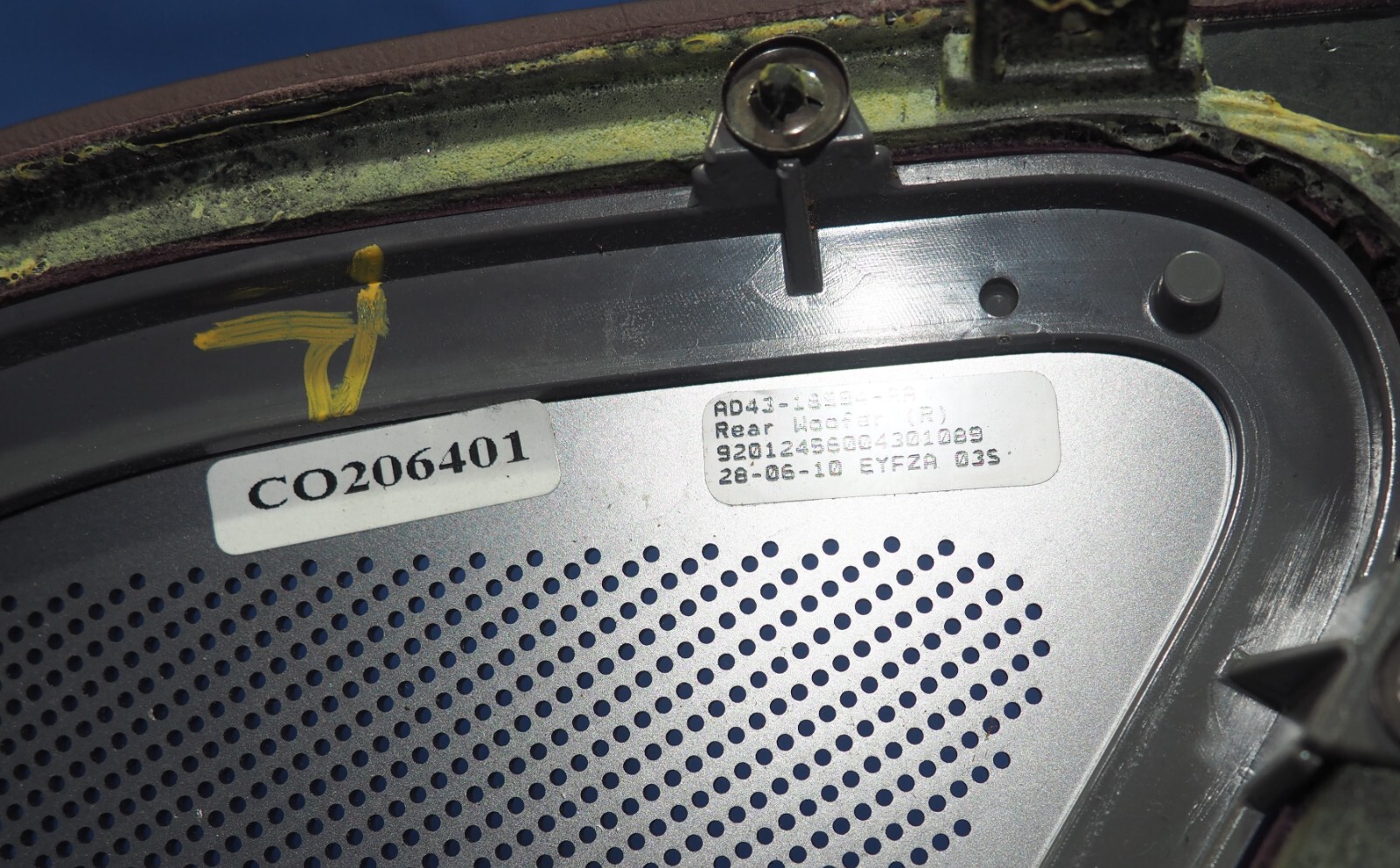 2010-2020 Aston Martin Rapide Rear Passenger Right Door Speaker Cover OEM