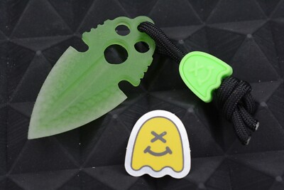 NEW Koch Tools  Artifakt  Arrowhead Slime Green G-10 w/ GITD Wkrmn Ghost Bead