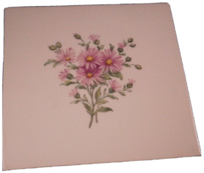 KPM Berlin Porcelain Floral Tile / Trivet / Plaque Porzellan Kachel / Bild #4