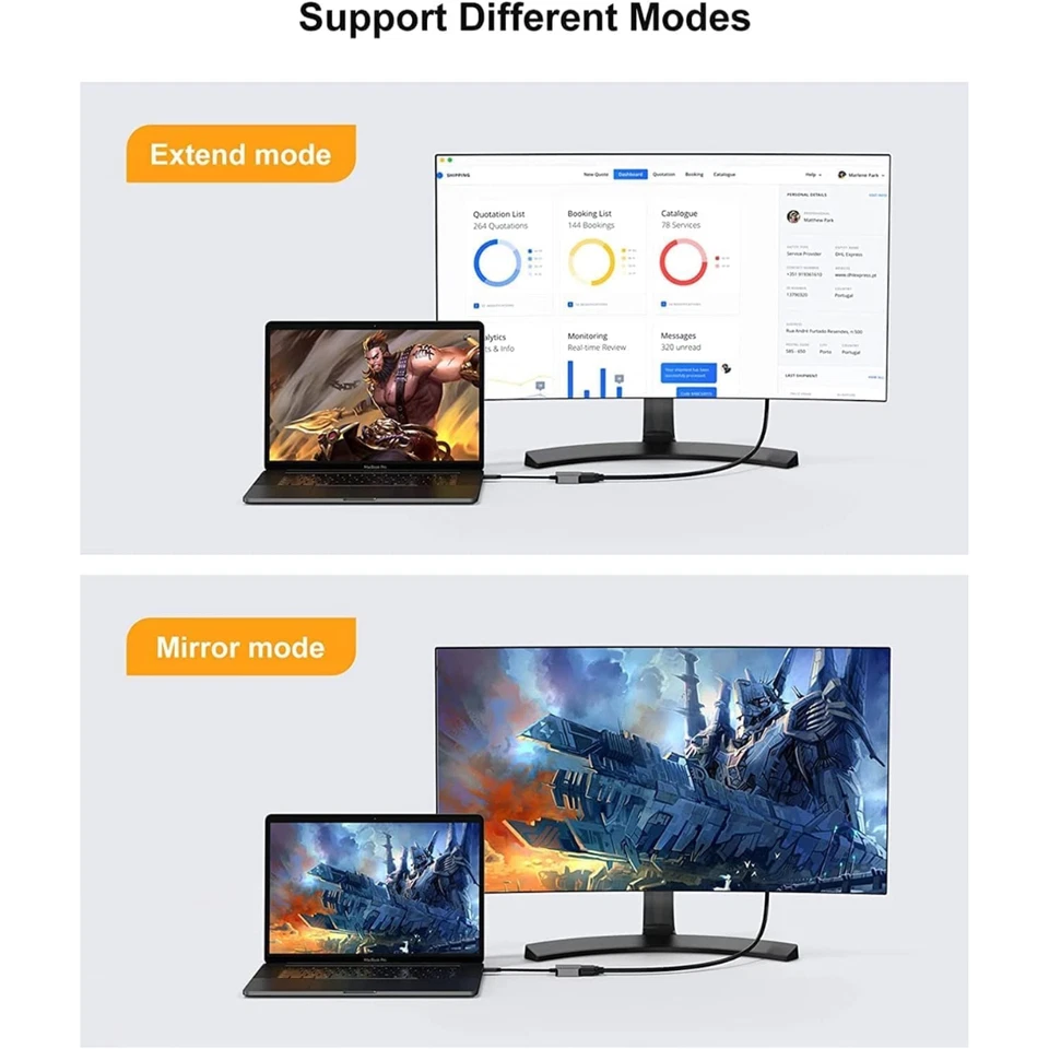 USB C to VGA Adapter, Type C 3.1 Male to VGA Female Adapter Cable for Laptop PC - Image 4 of 4