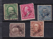 (puerto rico)1899 Sc 210/4 set,used,8c short perf at top right    w702