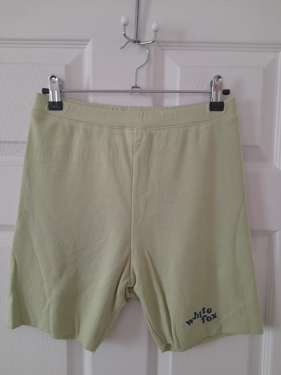 Ribbed Biker Sage Green Biker Shorts Stradivarius Seamless Ribbed