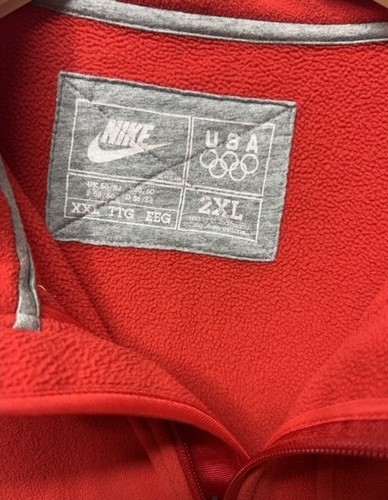 Nike Team USA Olympics Vancouver 2010 Fleecejacke mit Reißverschluss Herren 2XL rot - Bild 3 von 4