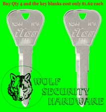 Ford Escort Mercury Tracer Lot of Two (2) Key Blank Ilco X244 H76