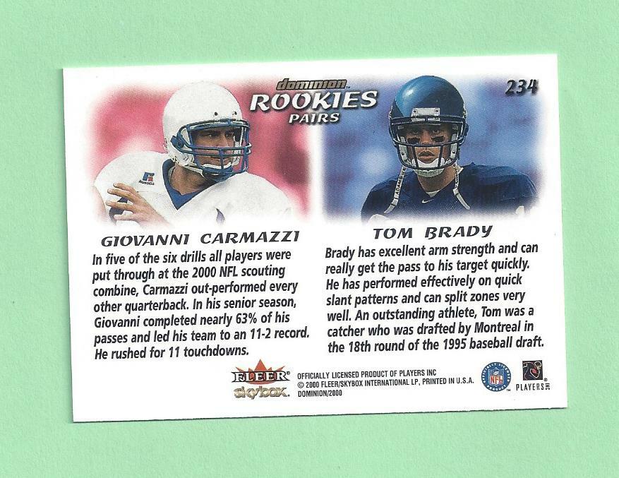その他 NFL tom brady dominion rookiecard!!!!!! 2000 Skybox Dominion football set - 245 cards including Tom
