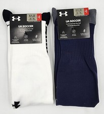 2 Pr Under Armour Soccer Over Calf Socks, Men's Shoe 8.5-13 U7805P1 Blue S15 MP