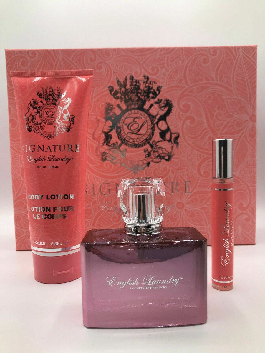 English Laundry Signature Women 3pc Set Parfum Spray oz Body