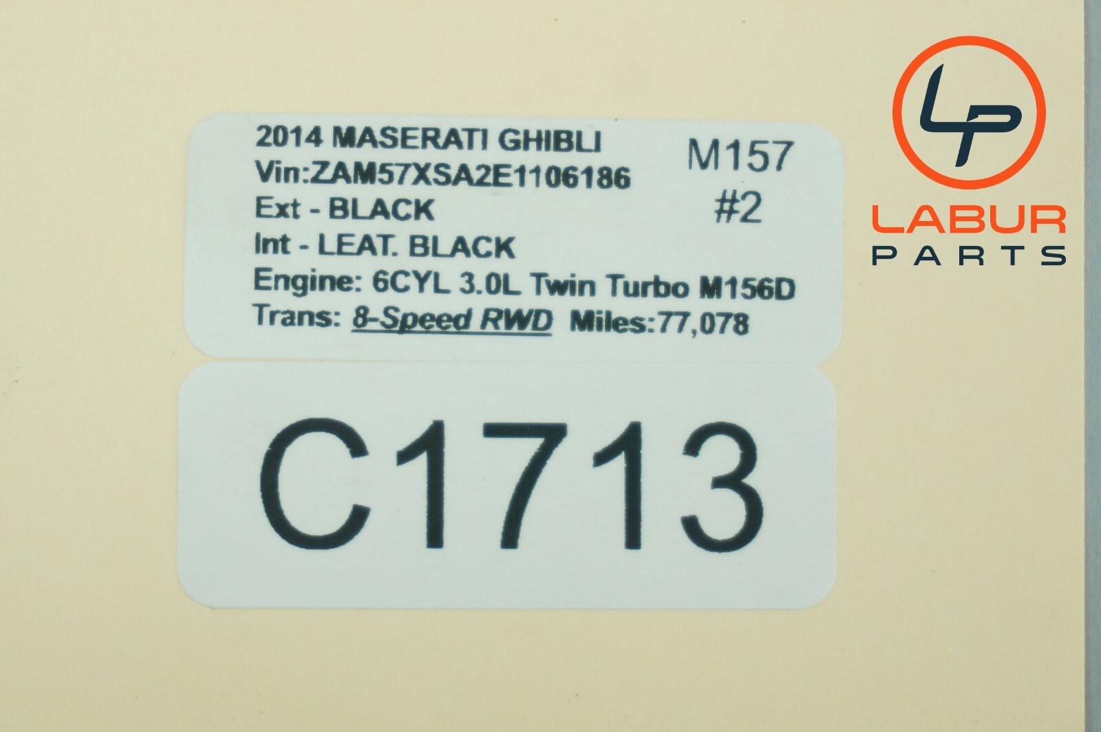 M157 Maserati Ghibli 14-17 Front Left Driver Side Door Lock Latch Actuator C1713