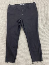 Old Navy Extra High Rise Rock Star Super Skinny Womens Jeans Black Size 18