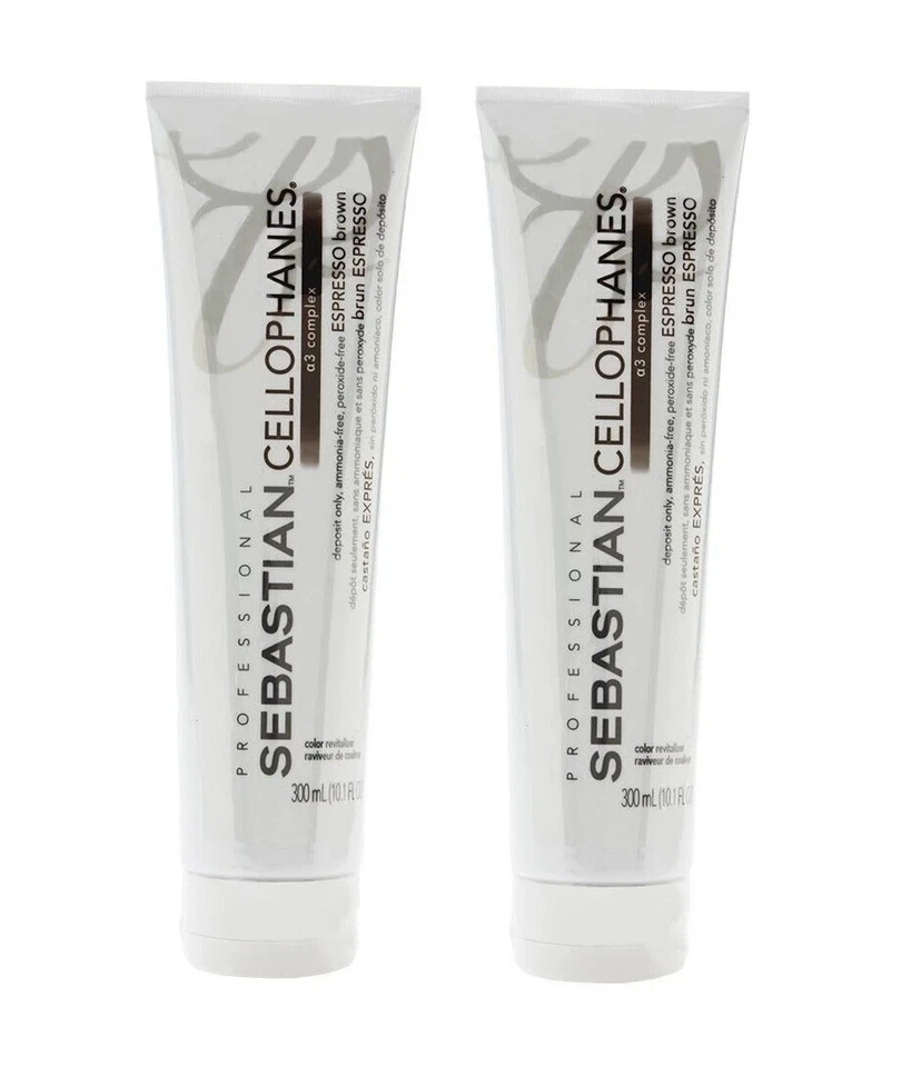 PACK 2 Sebastian Cellophanes Color Revitalizer ESPRESSO MARRÓN 300 ml / 10,1 oz Foto 3 de 3