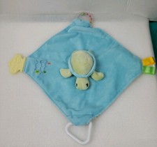Stephan Baby Security Blanket Plush turtle Blue green